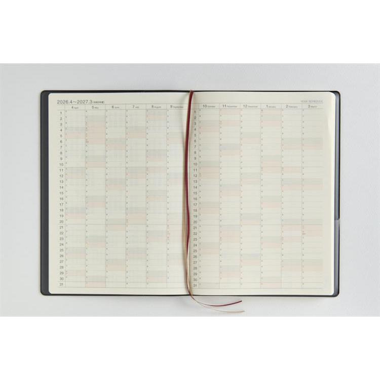 2026年4月始まり手帳 週間ブロック A5 デスクダイアリー(910)黒