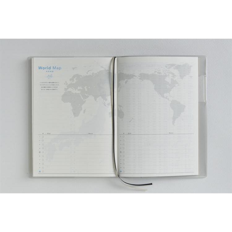 2026年4月始まり手帳 週間ブロック B6 トリンコ8(767)クリアブルー クリアブルー