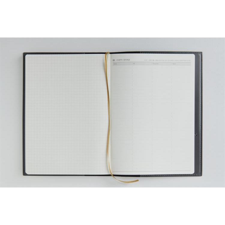 2026年3月始まり手帳 週間レフト A5 デスクダイアリーカジュアル1(961)黒