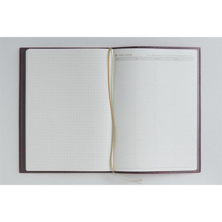 2026年3月始まり手帳 週間ブロック A5 デスクダイアリーカジュアル2(962)レッド