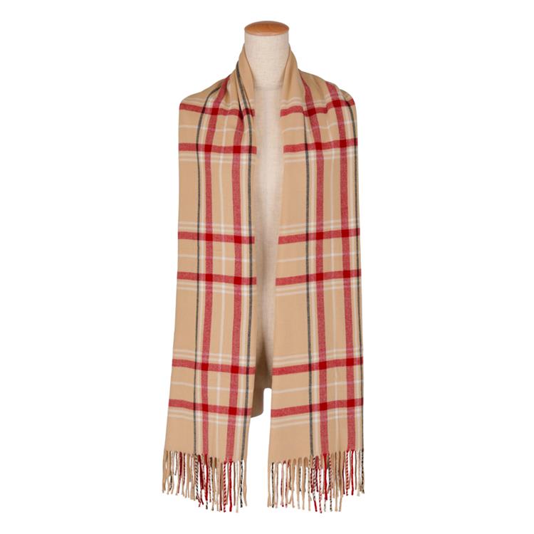 カシミヤタッチストール オンブレチェック ベージュ【ロフト限定】 オンブレチェック/ベージュ