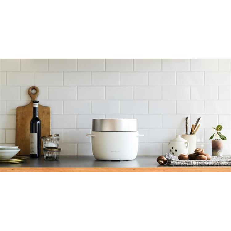 ザ・ゴハン 蒸気炊飯器 ホワイト バルミューダ: ホーム＆キッチン