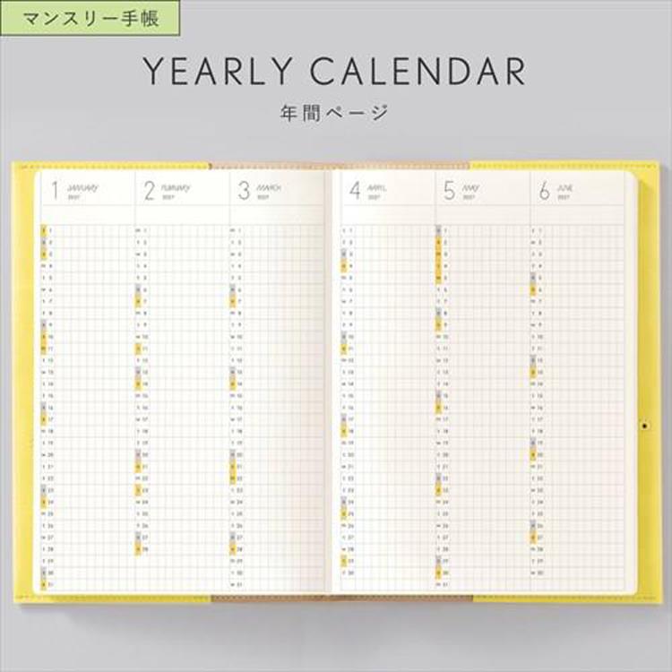 2027年1月始まり 月間 B6変形 SUNNY手帳 ルミナスオレンジ ルミナスオレンジ