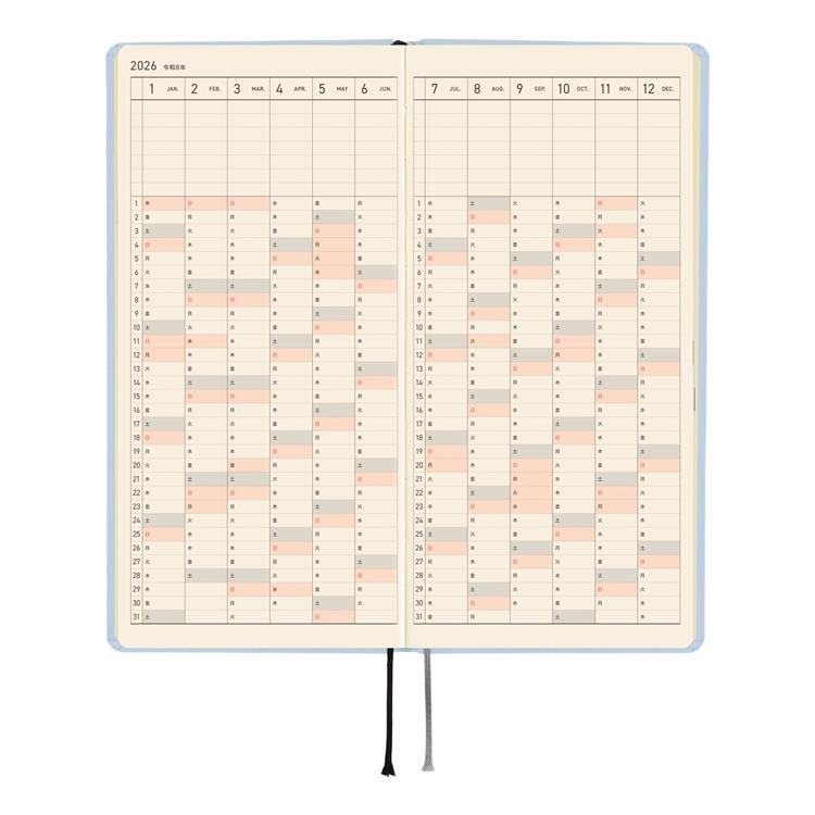 2026年4月始まり weeks カラーズ スカイミスト ほぼ日手帳 スカイミスト
