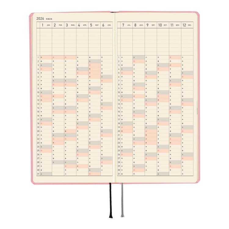 2026年4月始まり weeks カラーズ ストロベリーミルク ほぼ日手帳 ストロベリーミルク