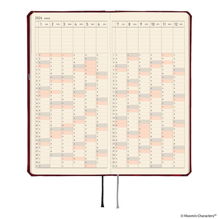 2026年4月始まり weeks ムーミン リトルミイがいっぱい! ほぼ日手帳 リトルミイがいっぱい!