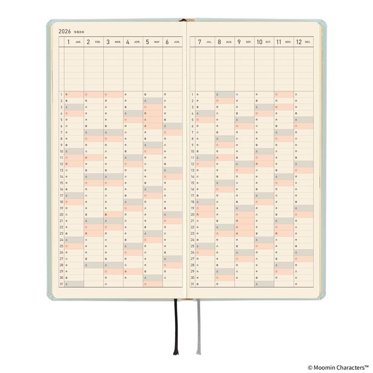2026年4月始まり weeks ムーミン 野外ダンス場へ ほぼ日手帳 野外ダンス場へ