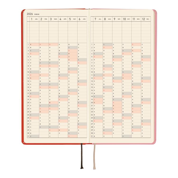 2026年4月始まり weeks TOLIGHT A Bright Year ほぼ日手帳