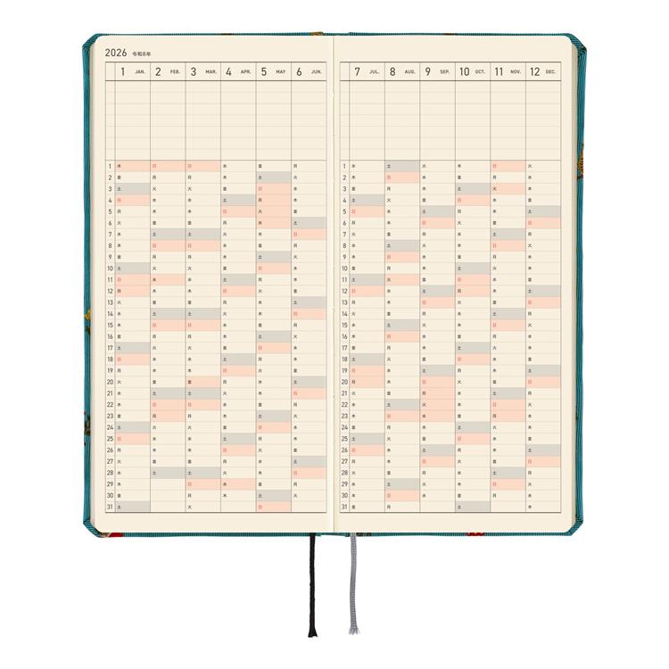 2026年4月始まり weeks タイ&チーフ in the forest ほぼ日手帳 in the forest