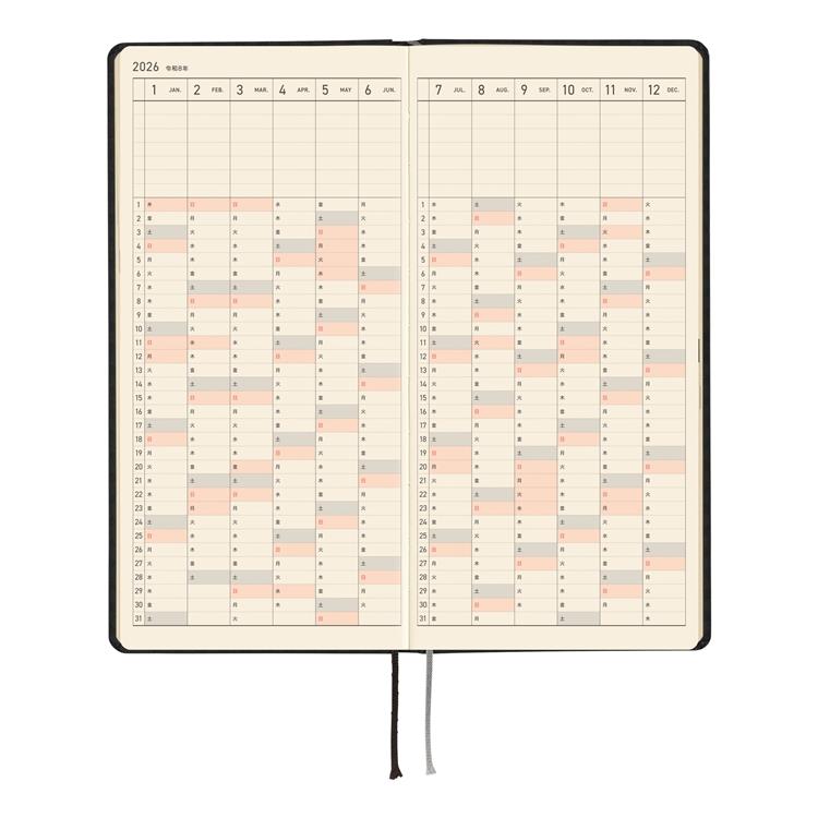 2026年4月始まり weeks ペーパーシリーズ ブラックギンガム ほぼ日手帳 ブラックギンガム