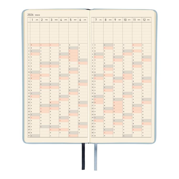 2026年4月始まり weeks ファインクラシック スノーブルー ほぼ日手帳 スノーブルー