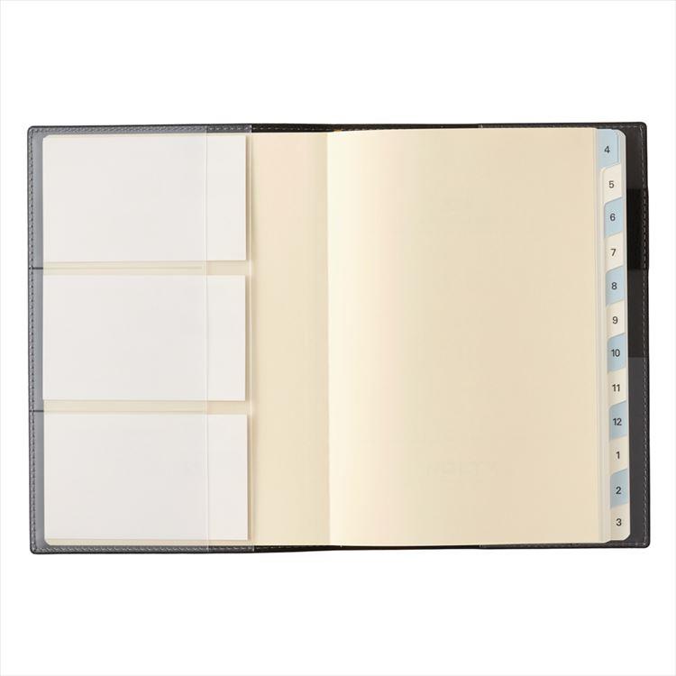 2026年4月始まり手帳 月間 B6 NOLTY キャレル1 ブラック ブラック