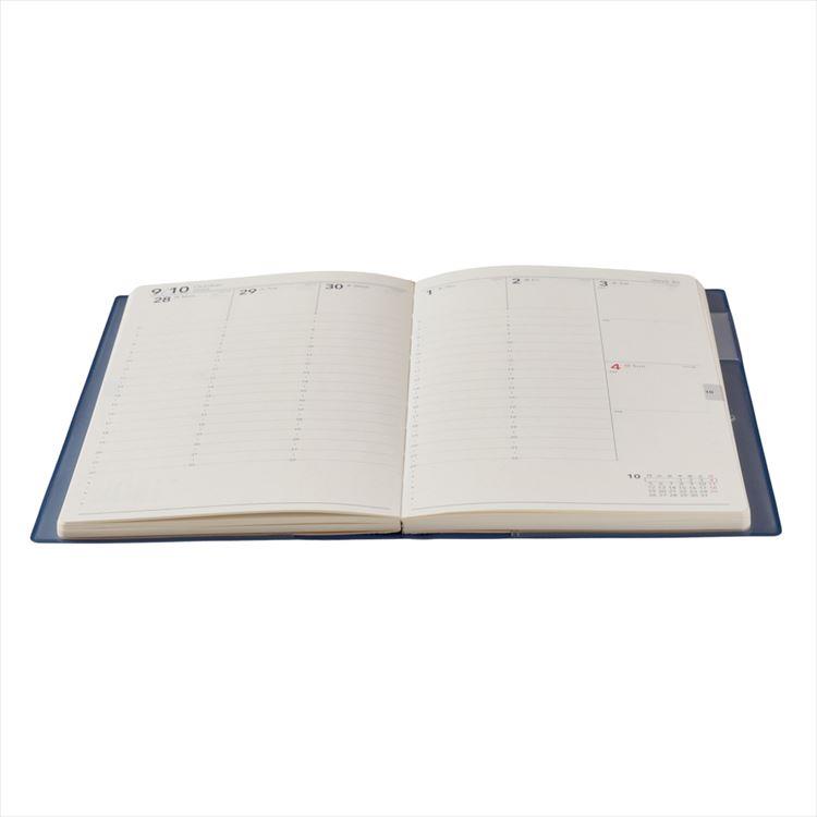 2026年4月始まり手帳 週間バーチカル B7 NOLTY 能率手帳 ワイド3 ネイビーブルー