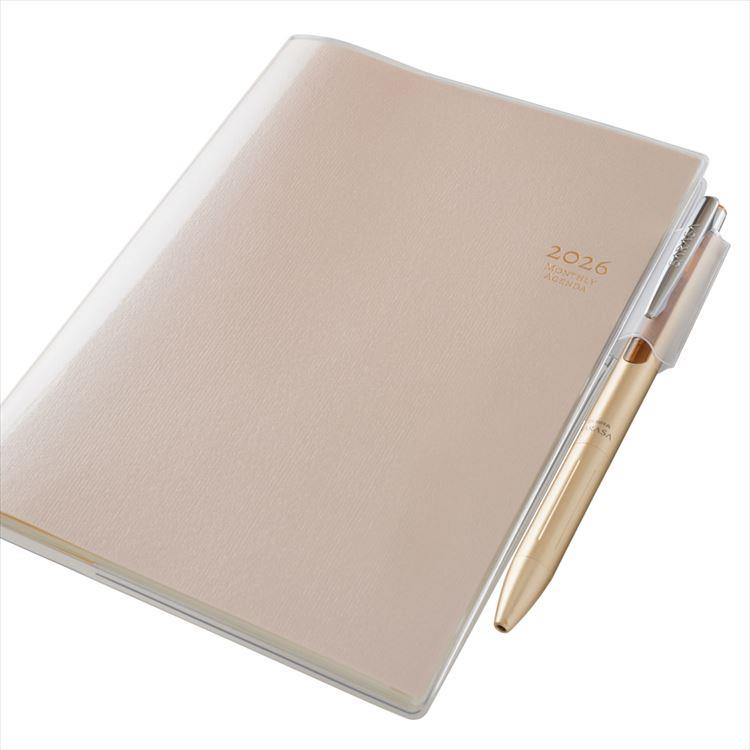 2026年4月始まり手帳 月間 B6 NOLTY 日曜始まり ベージュ ベージュ