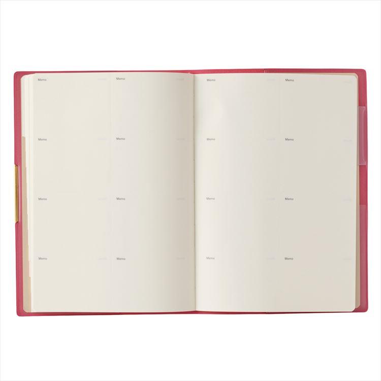 2026年4月始まり手帳 月間 B6 ペイジェム グラース 日曜始まり チェリーピンク チェリーピンク