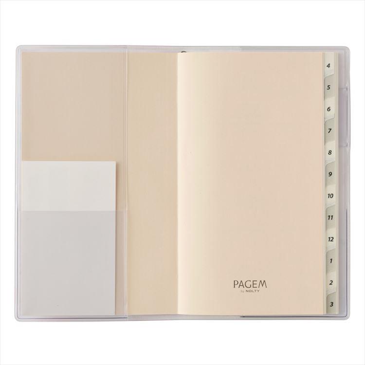 2026年4月始まり手帳 月間 B7 ペイジェム リュミエール スリム-i 日曜始まり コーラルピンク コーラルピンク