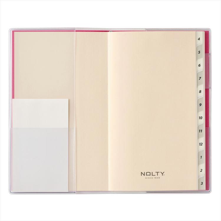 2026年4月始まり手帳 月間 B7 NOLTY スリム-i 日曜始まり マゼンタピンク マゼンタピンク
