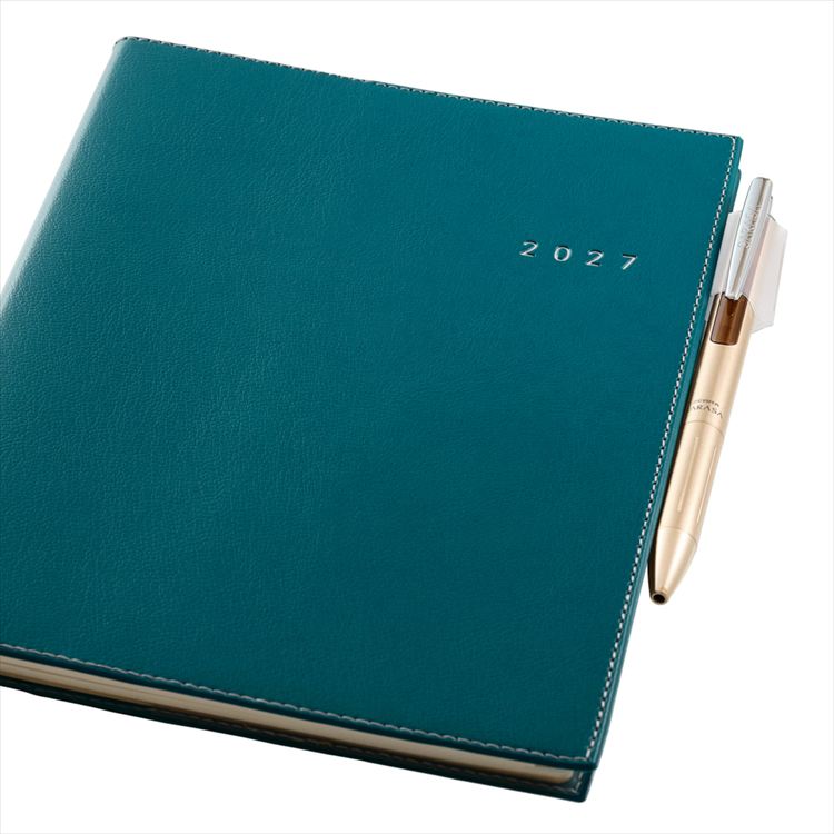 限定1冊A5ドデカシール帳完成品 2027年1月始まり手帳 月間 A5 NOLTY アクセス ディープブルー(ディープ