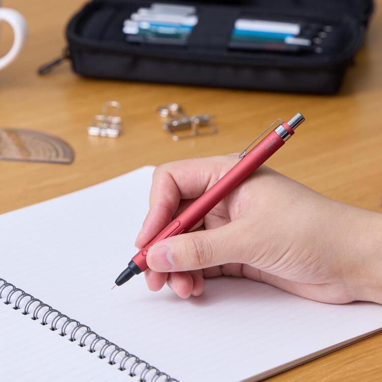 インタリオ シャープペン 0.5mm レッド レッド