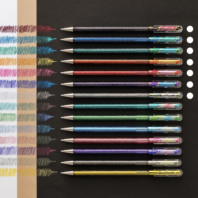 デュアルメタリック ボールペン 1.0mm ゲルインク オリジナル7色セット オリジナル