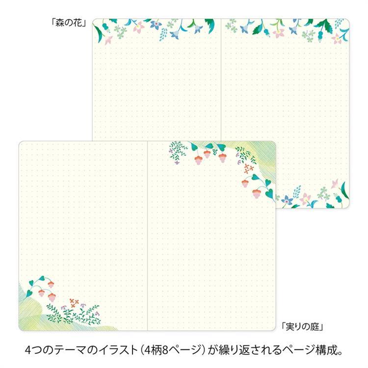 ノート ゆるログ B6 花柄 花柄