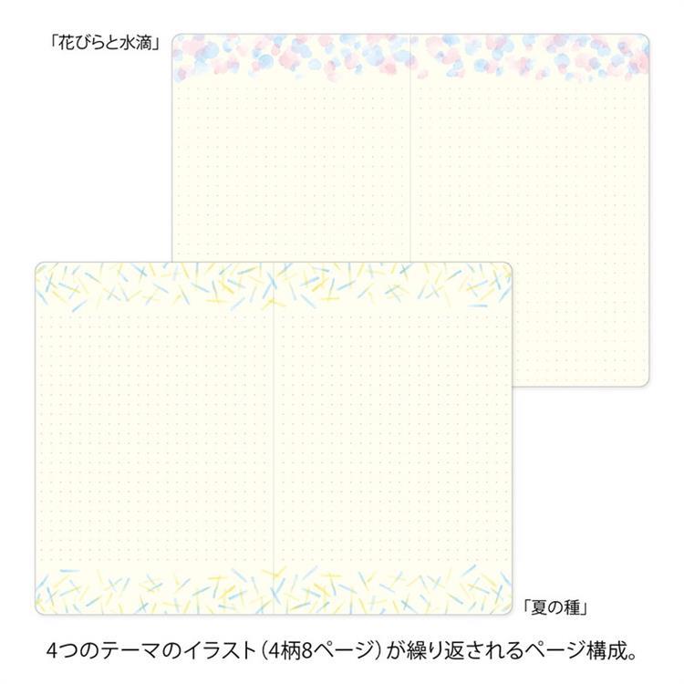 ノート ゆるログ B6 水彩柄 水彩柄