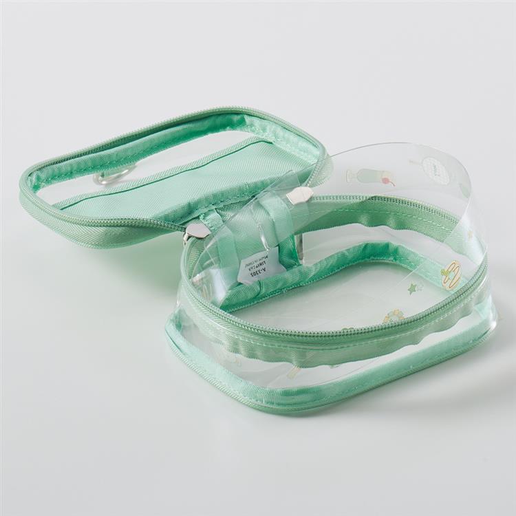 ミファ デコレーションボックスポーチ ミニミニ ワイド ブルー ブルー