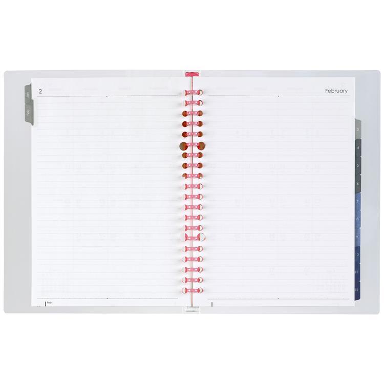 2026年1月始まり 月間 A5 ノートデダイアリー ピンク ピンク