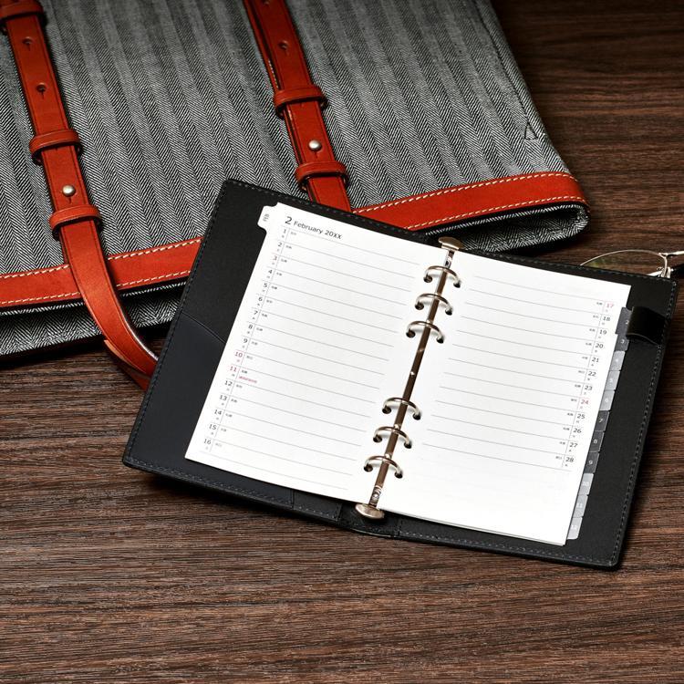 2026年1月始まりシステム手帳用リフィル バイブル 月間 データプラン 見開き1ヶ月