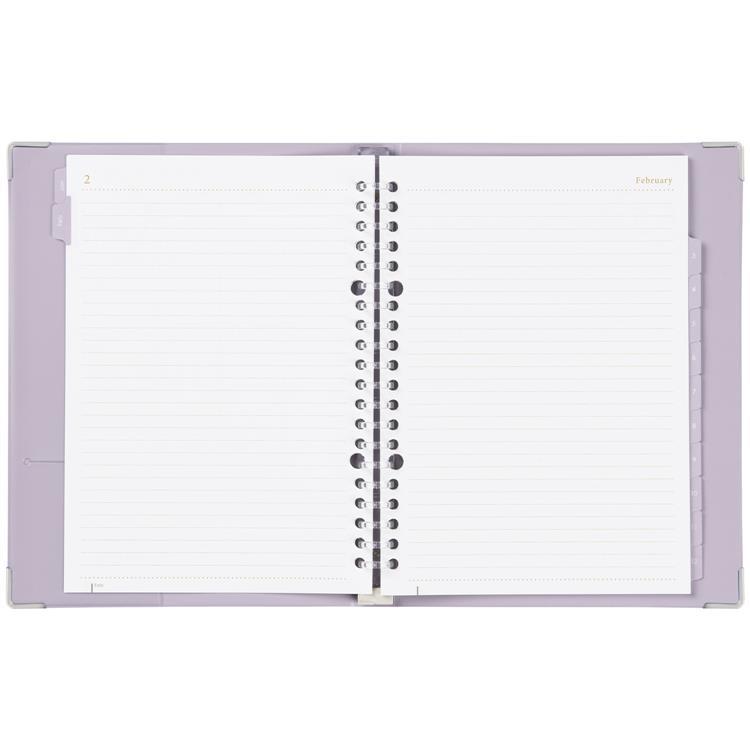 2026年1月始まり 月間 A5 ユアンス+ダイアリー ライトパープル