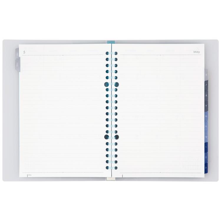 2026年4月始まり 月間 A5 ノート・デ ダイアリー ブルー ブルー