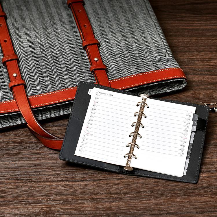 2026年1月始まりシステム手帳用リフィル ミニ6 月間 データプラン 見開き1ヶ月