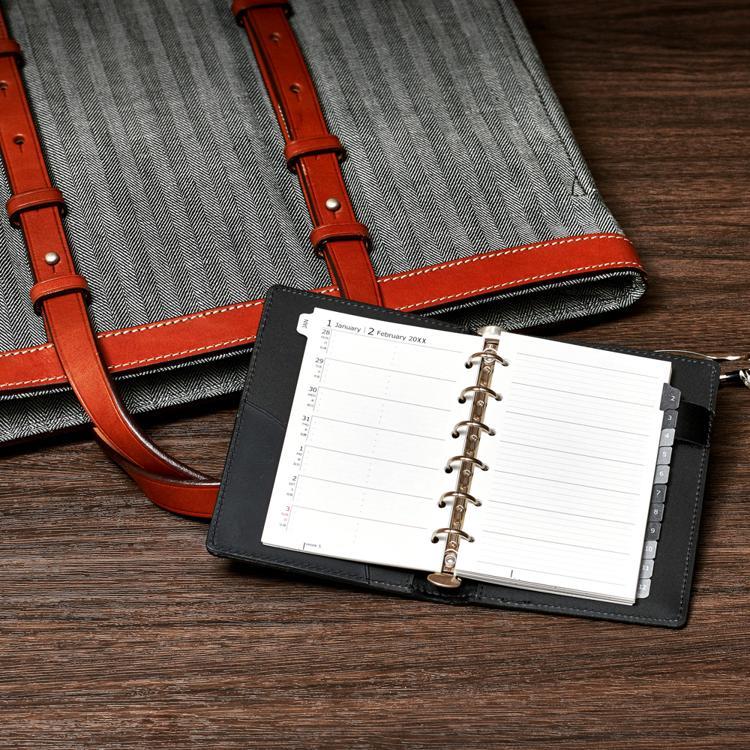 2026年1月始まりシステム手帳用リフィル ミニ6 週間レフト データプラン 見開き片面1週間