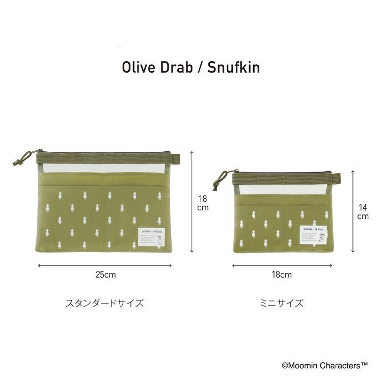 ムーミン×クレイド メッシュキャリーポーチミニ オリーブ スナフキン オリーブ スナフキン