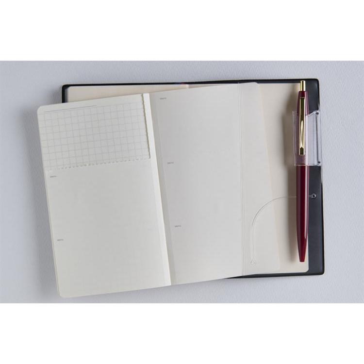 2026年3月始まり手帳 週間レフト B7 ビジネス手帳(800)黒