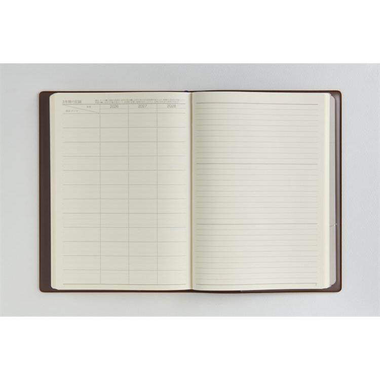 2026年4月始まり手帳 週間ブロック A5 3年卓上日誌(951)茶