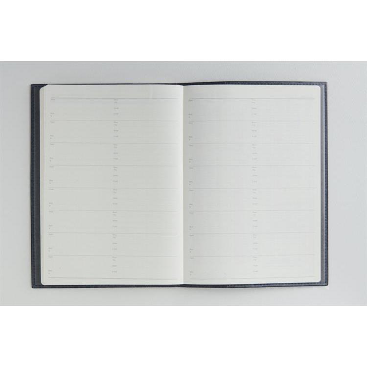 2026年3月始まり手帳 週間バーチカル A5 デスクダイアリーカジュアル3(963)ブルー