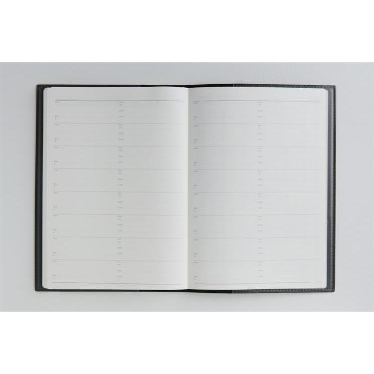 2026年3月始まり手帳 週間バーチカル A5 デスクダイアリーカジュアル6(966)モスグリーン