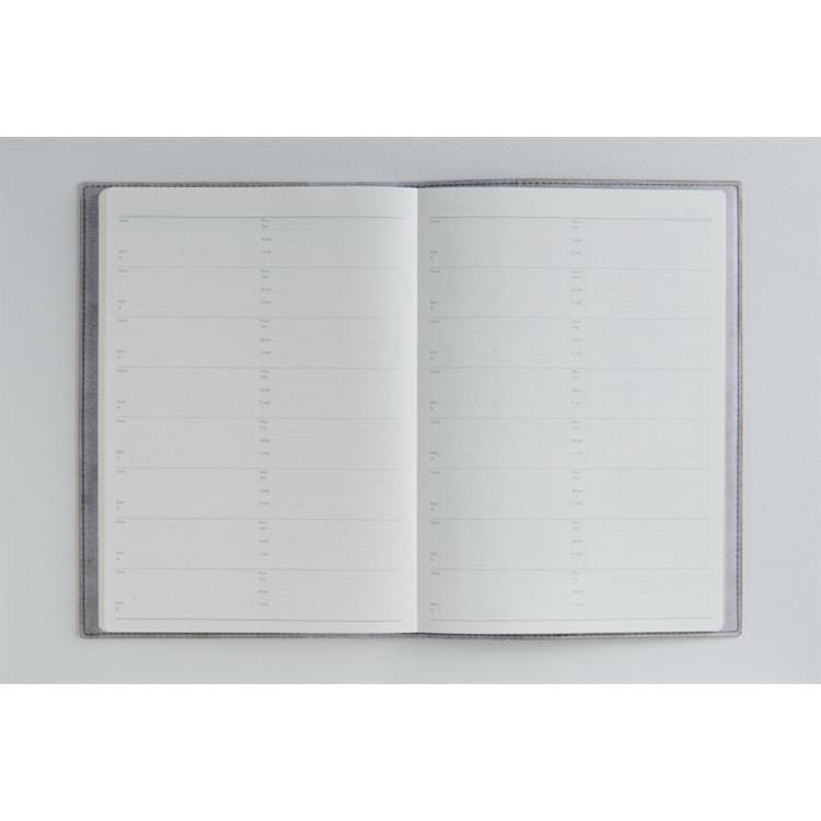 2026年3月始まり手帳 週間バーチカル A5 デスクダイアリーカジュアル7(967)ウォームグレイ