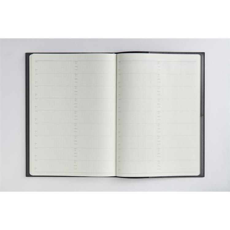 2026年3月始まり手帳 週間レフト B5 デスクダイアリーカジュアル(970)黒