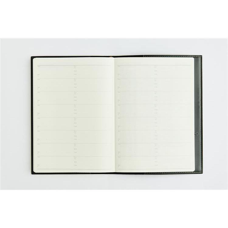 2026年12月始まり 週間バーチカル A5 デスクダイアリーカジュアル6 モスグリーン