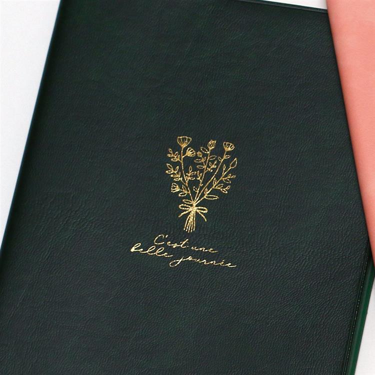 2026年1月始まり手帳 月間 B6 プチブーケ グリーン グリーン