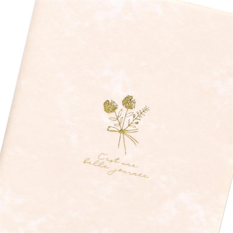 2026年1月始まり手帳 月間 B6 プチブーケ ホワイト ホワイト