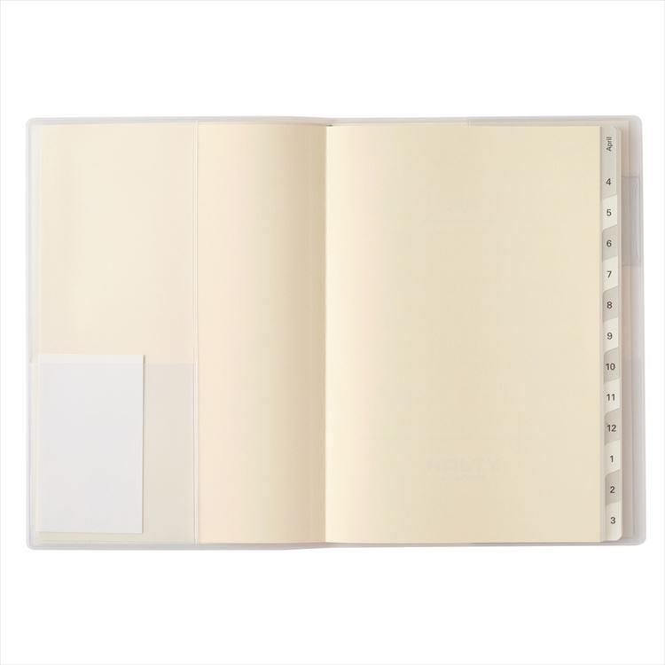 2026年4月始まり手帳 月間 A5 NOLTY アクセス Depot 日曜始まり ホワイト ホワイト