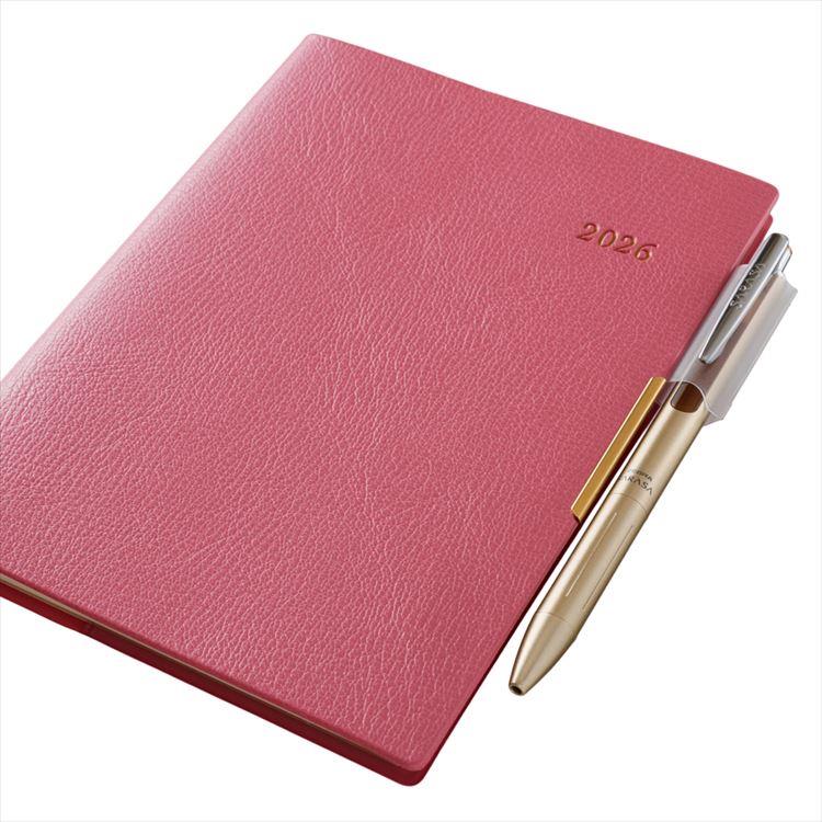 2026年4月始まり手帳 月間 B6 ペイジェム グラース 日曜始まり チェリーピンク チェリーピンク