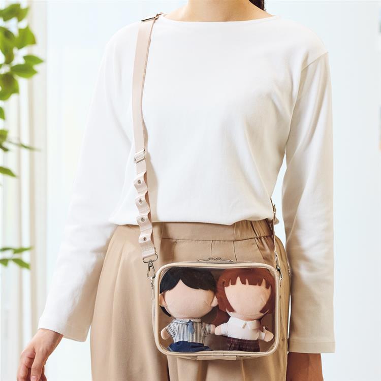 ミファ デコレーションボックスポーチ ワイド ブラック ブラック