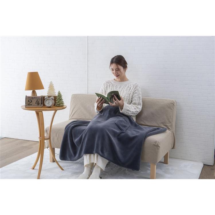 ミルクファー 3WAYブランケット 130×70cm ネイビー【ロフト限定】 ネイビー