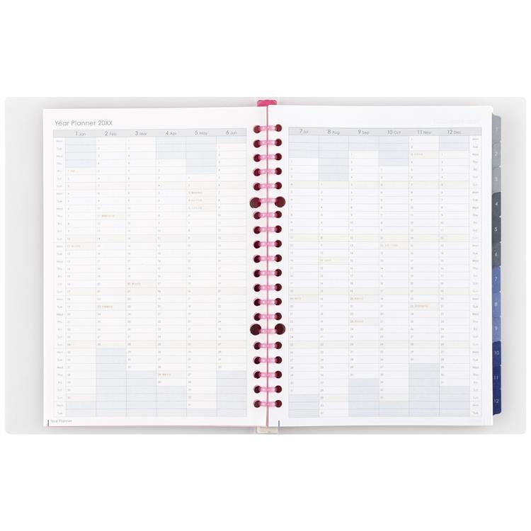 2026年1月始まり 月間 A5 ノートデダイアリー ピンク ピンク