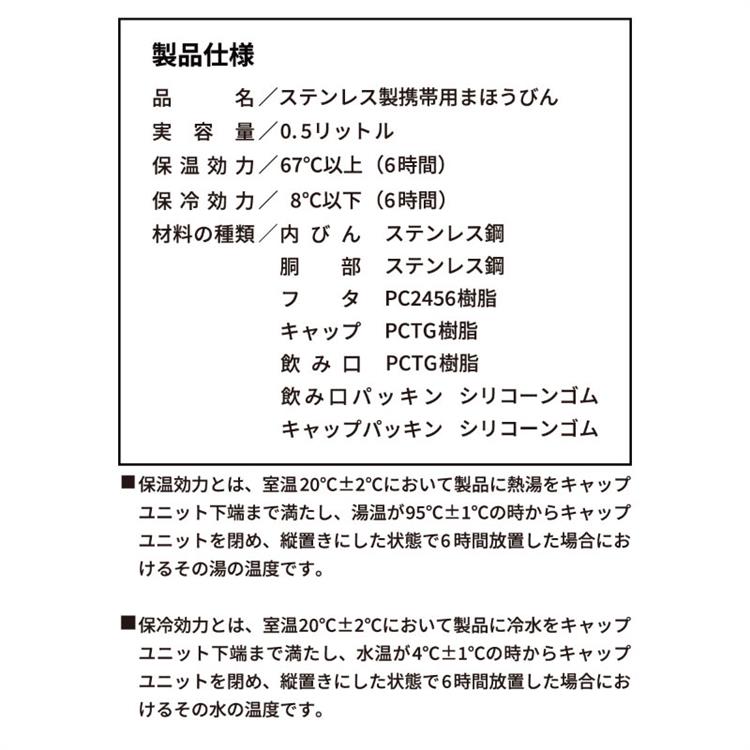 指紋センサー付き 真空断熱ボトル 500ml シアーブラック 水筒 シアーブラック