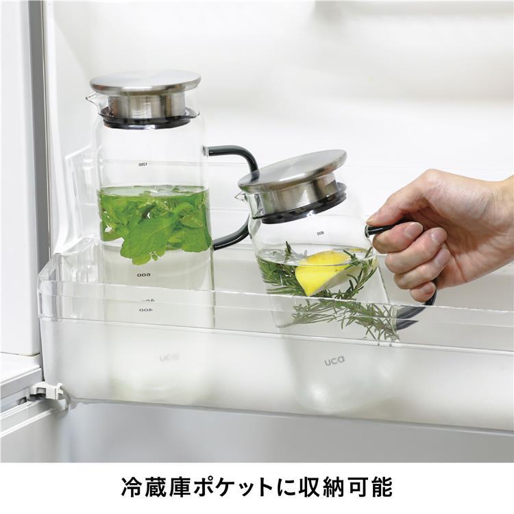 LOG 耐熱ガラスウォータージャグ ハンドル付き 1.0L
